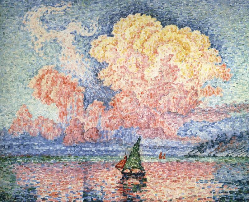 Paul Signac pink cloud Spain oil painting art